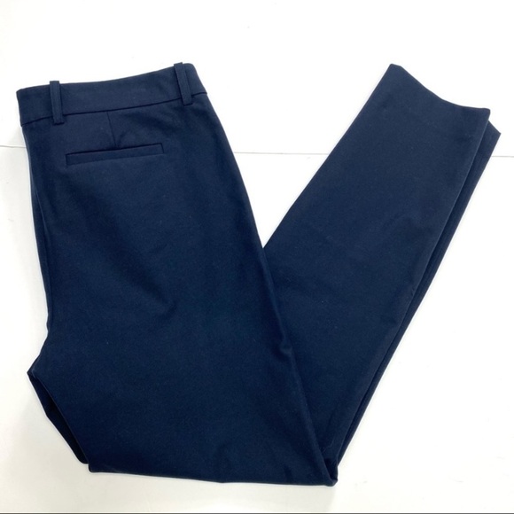 Lafayette 148 New York Manhattan Slim Ankle Pants in Navy Blue - Picture 8 of 8